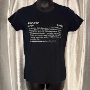 Gildan Ginger Silkscreen Women’s Large Black Ginger Definition Short Sleeve Tee